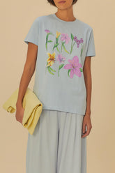 Blusa T-Shirt Fit Flores 343340 Farm Rio